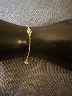 Sterling Silver Bracelet/Anklet with Filigree Beads on a Flexible Snake Chain.